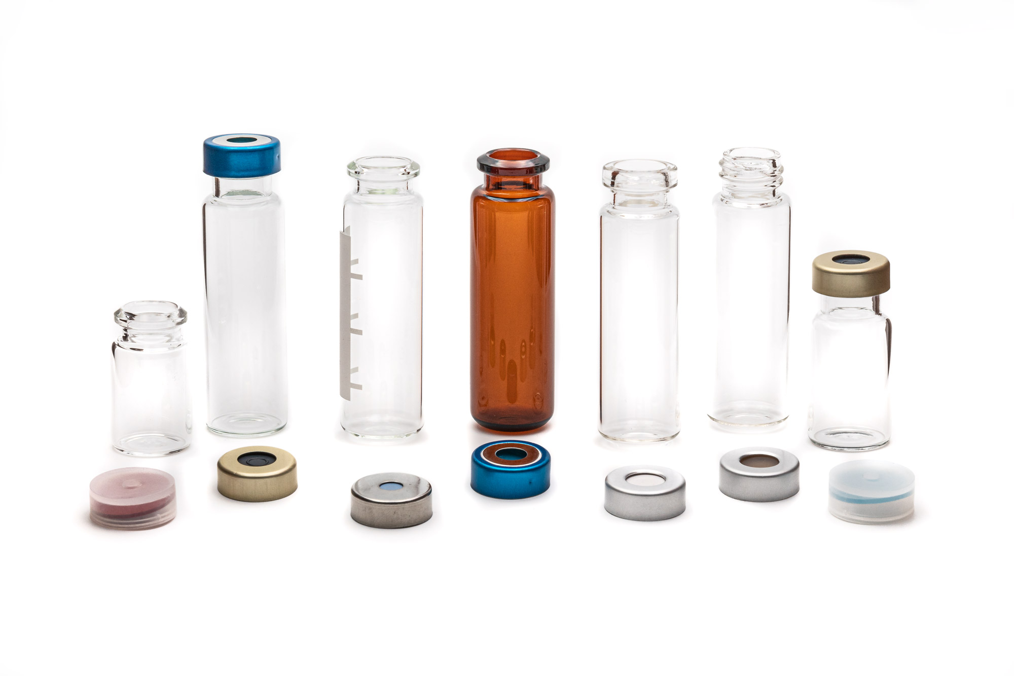 Bottles with Caps Tubular Glass GC Headspace Vials